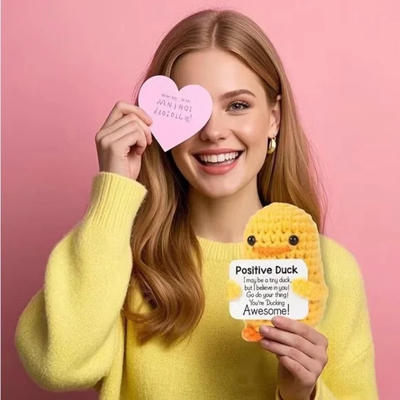 Yellow Crocheted Duck Plush - Picture 2 of 6